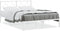 vidaXL - Bedframe - met - hoofdbord - metaal - wit - 140x200 - cm