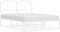 vidaXL - Bedframe - met - hoofdbord - metaal - wit - 140x200 - cm