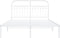 vidaXL - Bedframe - met - hoofdbord - metaal - wit - 140x200 - cm