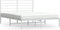 vidaXL - Bedframe - met - hoofdbord - metaal - wit - 140x200 - cm
