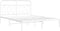 vidaXL - Bedframe - met - hoofdbord - metaal - wit - 140x200 - cm