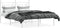 vidaXL - Bedframe - met - hoofdbord - metaal - wit - 140x200 - cm