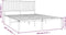 vidaXL - Bedframe - met - hoofdbord - metaal - wit - 140x200 - cm