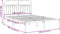 vidaXL - Bedframe - met - hoofdbord - metaal - wit - 140x200 - cm