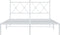 vidaXL - Bedframe - met - hoofdbord - metaal - wit - 140x200 - cm