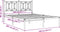 vidaXL - Bedframe - met - hoofdbord - metaal - wit - 140x200 - cm