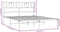 vidaXL - Bedframe - met - hoofdbord - metaal - wit - 140x200 - cm