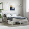 vidaXL - Bedframe - met - hoofdbord - metaal - wit - 140x200 - cm