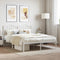 vidaXL - Bedframe - met - hoofdbord - metaal - wit - 140x200 - cm