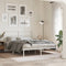 vidaXL - Bedframe - met - hoofdbord - metaal - wit - 140x200 - cm