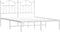 vidaXL - Bedframe - met - hoofdbord - metaal - wit - 140x200 - cm