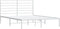 vidaXL - Bedframe - met - hoofdbord - metaal - wit - 140x200 - cm