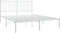vidaXL - Bedframe - met - hoofdbord - metaal - wit - 140x200 - cm
