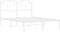 vidaXL - Bedframe - met - hoofdbord - metaal - wit - 140x200 - cm