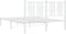 vidaXL - Bedframe - met - hoofdbord - metaal - wit - 140x200 - cm