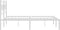 vidaXL - Bedframe - met - hoofdbord - metaal - wit - 140x200 - cm