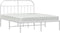 vidaXL - Bedframe - met - hoofdbord - metaal - wit - 140x200 - cm
