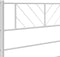 vidaXL - Bedframe - met - hoofdbord - metaal - wit - 140x200 - cm