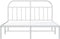 vidaXL - Bedframe - met - hoofdbord - metaal - wit - 140x200 - cm