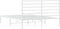 vidaXL - Bedframe - met - hoofdbord - metaal - wit - 140x200 - cm