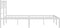 vidaXL - Bedframe - met - hoofdbord - metaal - wit - 140x200 - cm