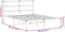 vidaXL - Bedframe - met - hoofdbord - metaal - wit - 140x200 - cm