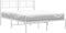 vidaXL - Bedframe - met - hoofdbord - metaal - wit - 140x200 - cm