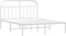 vidaXL - Bedframe - met - hoofdbord - metaal - wit - 140x200 - cm