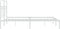 vidaXL - Bedframe - met - hoofdbord - metaal - wit - 140x200 - cm