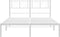 vidaXL - Bedframe - met - hoofdbord - metaal - wit - 140x200 - cm