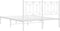 vidaXL - Bedframe - met - hoofdbord - metaal - wit - 140x200 - cm