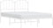 vidaXL - Bedframe - met - hoofdbord - metaal - wit - 140x200 - cm