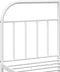 vidaXL - Bedframe - met - hoofdbord - metaal - wit - 140x200 - cm
