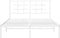 vidaXL - Bedframe - met - hoofdbord - metaal - wit - 140x200 - cm