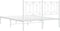 vidaXL - Bedframe - met - hoofdbord - metaal - wit - 140x200 - cm