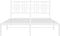 vidaXL - Bedframe - met - hoofdbord - metaal - wit - 140x200 - cm