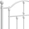 vidaXL - Bedframe - met - hoofdbord - metaal - wit - 140x200 - cm