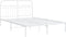 vidaXL - Bedframe - met - hoofdbord - metaal - wit - 140x200 - cm