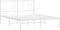 vidaXL - Bedframe - met - hoofdbord - metaal - wit - 140x200 - cm