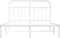 vidaXL - Bedframe - met - hoofdbord - metaal - wit - 140x200 - cm