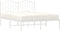 vidaXL - Bedframe - met - hoofdbord - metaal - wit - 140x200 - cm