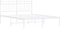 vidaXL - Bedframe - met - hoofdbord - metaal - wit - 140x200 - cm