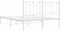 vidaXL - Bedframe - met - hoofdbord - metaal - wit - 140x200 - cm