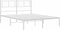 vidaXL - Bedframe - met - hoofdbord - metaal - wit - 140x200 - cm