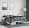 vidaXL - Bedframe - met - hoofdbord - metaal - wit - 140x200 - cm