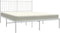 vidaXL - Bedframe - met - hoofdbord - metaal - wit - 140x200 - cm
