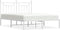 vidaXL - Bedframe - met - hoofdbord - metaal - wit - 140x200 - cm