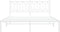 vidaXL - Bedframe - met - hoofdbord - metaal - wit - 150x200 - cm
