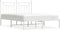 vidaXL - Bedframe - met - hoofdbord - metaal - wit - 150x200 - cm