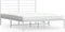 vidaXL - Bedframe - met - hoofdbord - metaal - wit - 150x200 - cm
